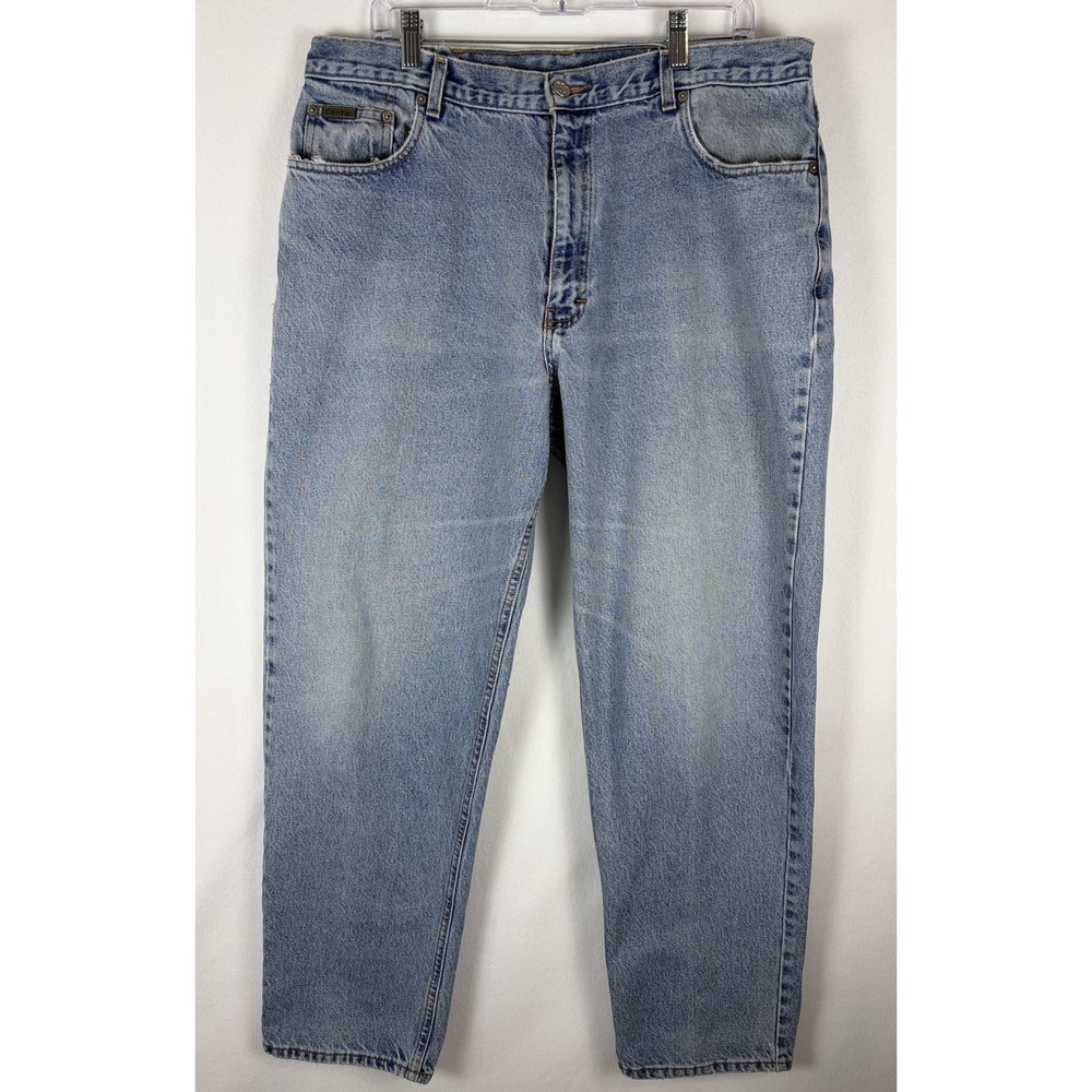 Vintage 90s Calvin Klein Jeans 38x32 Easy Fit Double Stonewash USA Distressed